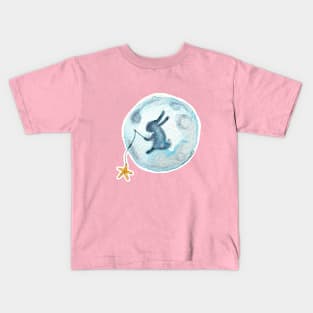 Wish Upon a Bunny Moon Kids T-Shirt